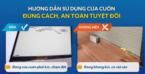 Hướng dẫn sử dụng cửa cuốn an toàn