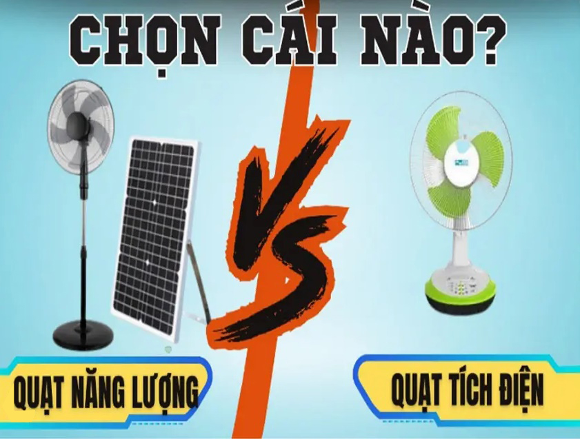 Nên mua quạt tích điện hay năng lượng mặt trời