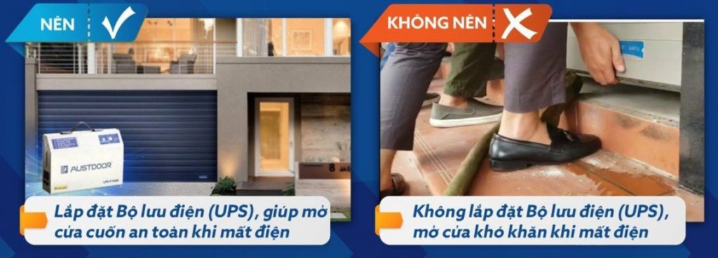 Những lưu ý khi sử dụng cửa cuốn