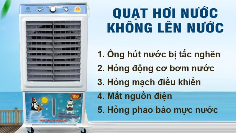 Vì sao quạt hơi nước không bơm nước lên