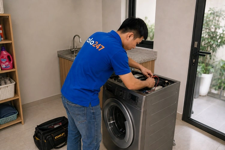 Thợ alo247 sửa máy sấy quần áo tại nhà