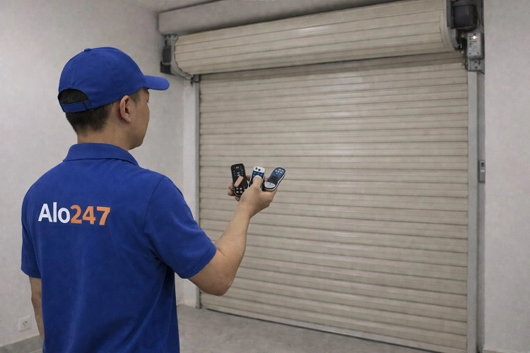 Thợ alo247 làm chìa khoá cửa cuốn