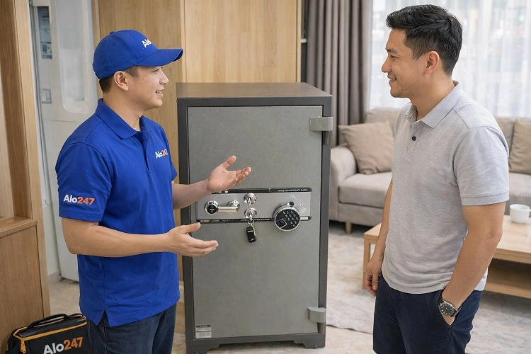 Thợ alo247 trao đổi sửa khoá két sắt