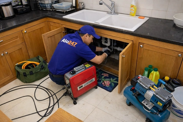 Thợ alo247 thông tắc đường ống thoát nước bồn rửa bát