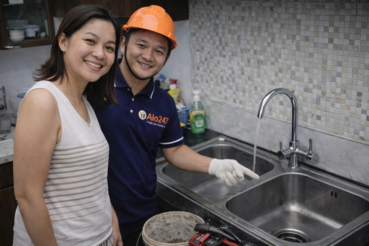 thợ alo247 cùng khách hàng