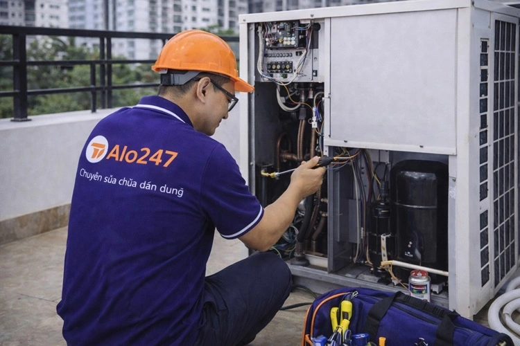 thợ alo247 sửa cục nóng điều hoà trung tâm