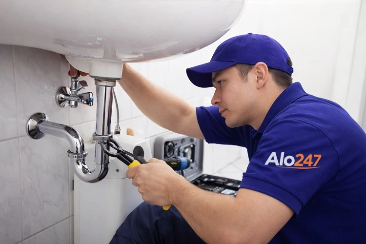 Kỹ thuật viên sửa điện nước Alo247