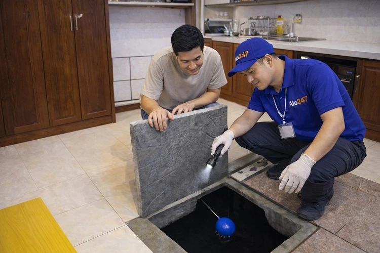 Thợ alo247 kiểm tra bể chứa nước ngầm