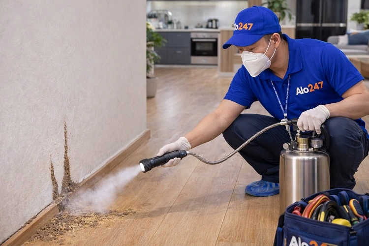 Thợ diệt mối của alo247 xử lý mối