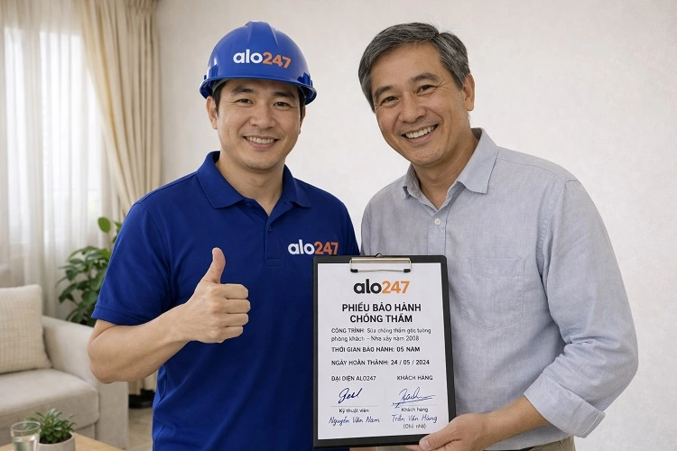 Ký giấy bảo hành tại nhà