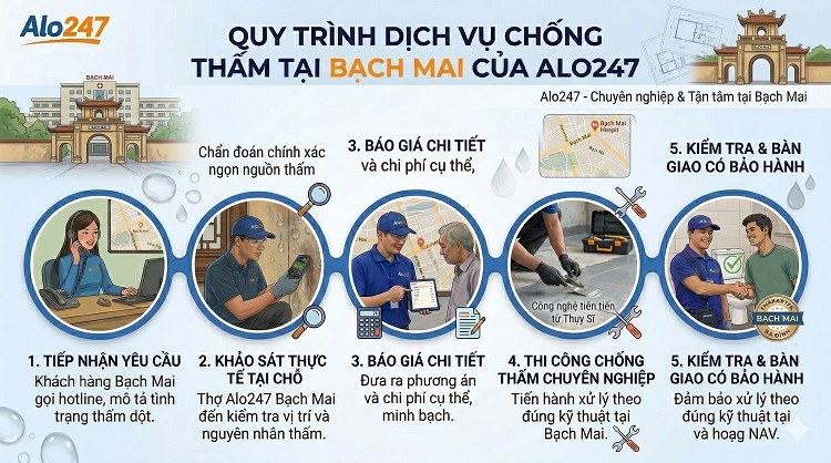 5 bước quy trình dịch vụi của Alo247
