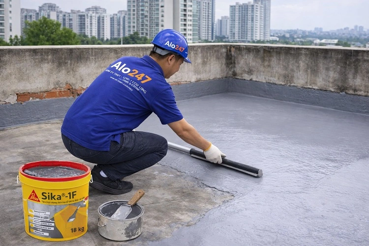 Thi công chống thấm mái nhà