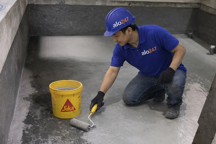 Thi công chống thấm nhà vệ sinh tại Văn Miếu