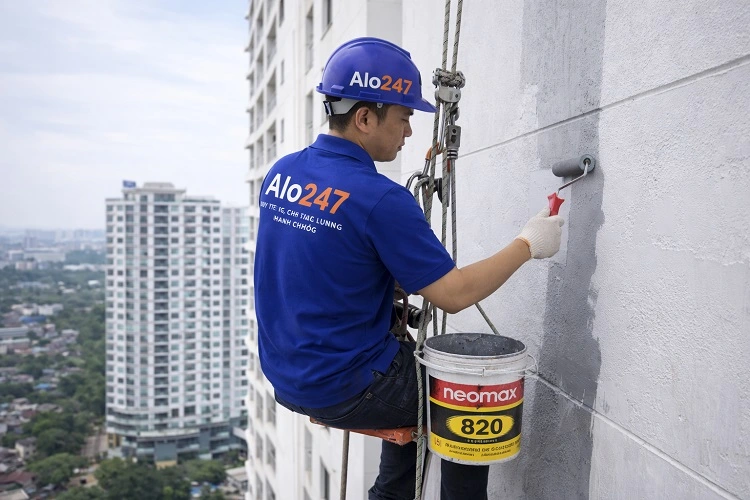 Thi công chống thấm tường chung cư