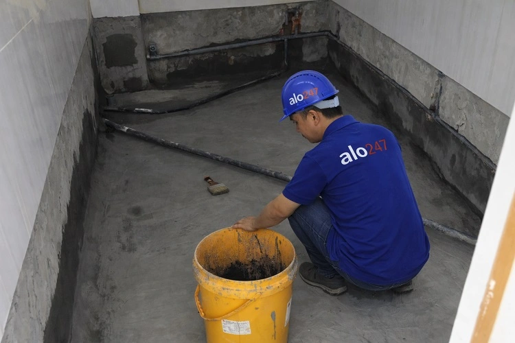 Thi công chống thấm nhà vệ sinh tại Xuân Phương