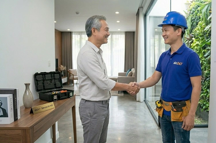 Bàn giao và ký bảo hành