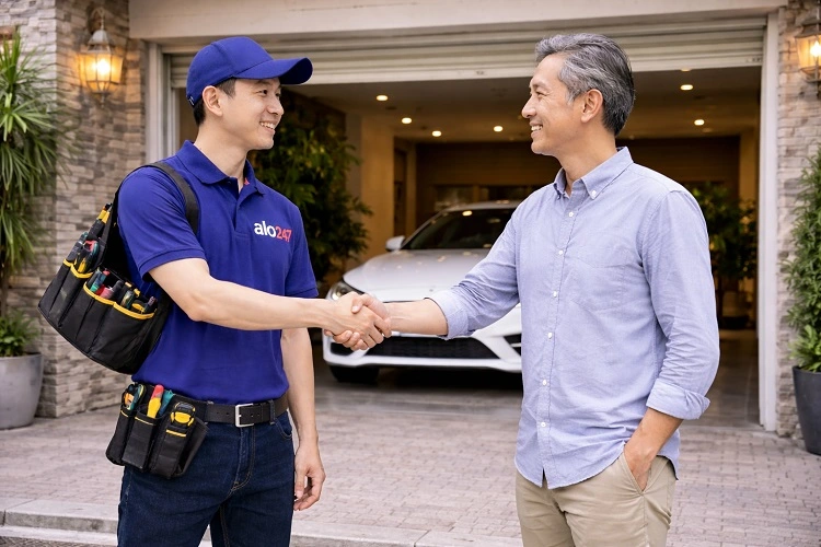 Bàn giao và ký bảo hành sau sửa chữa cửa cuốn