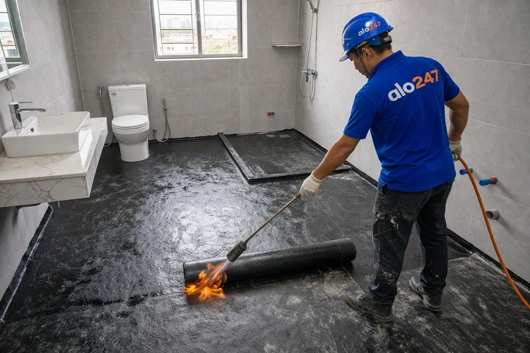 Chống thấm bằng khò nóng