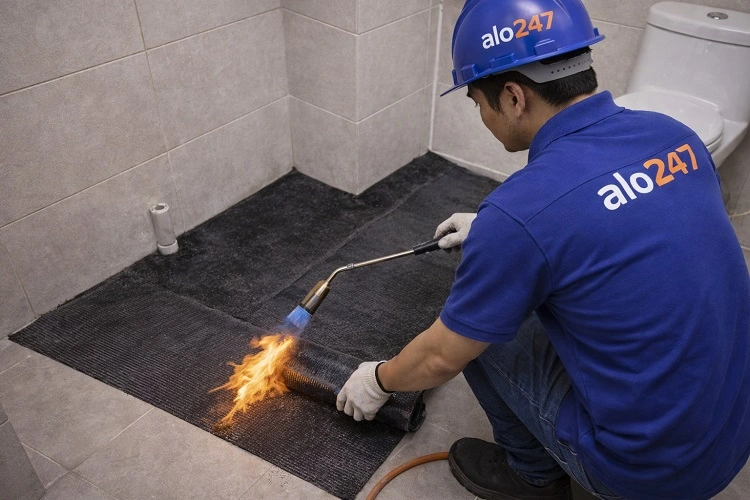 Chống thấm bằng màng khò nóng