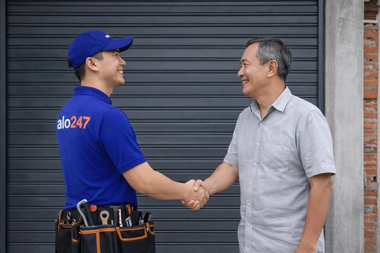 Khách hàng hài lòng khi nhận bàn giao