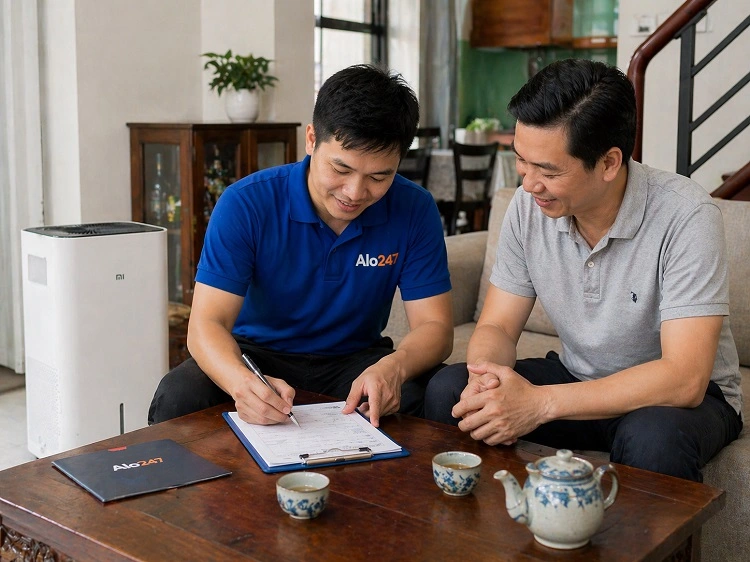 Ký bảo hành sau khi xử lý lỗi hỏng