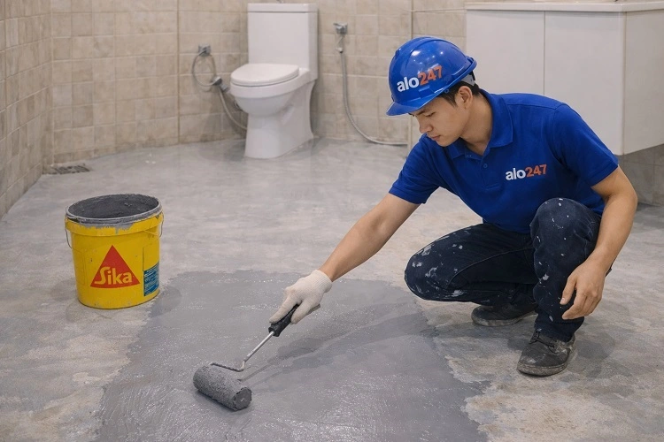 Thi công chống thấm sàn nhà vệ sinh