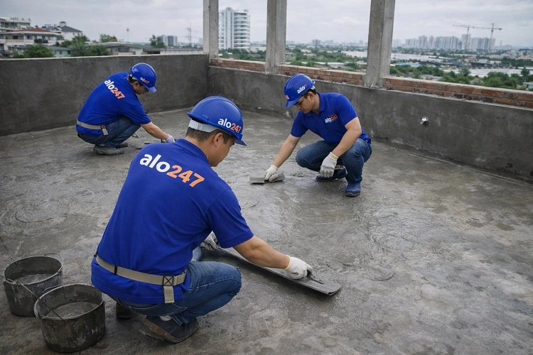 Thi công chống thấm sân thượng