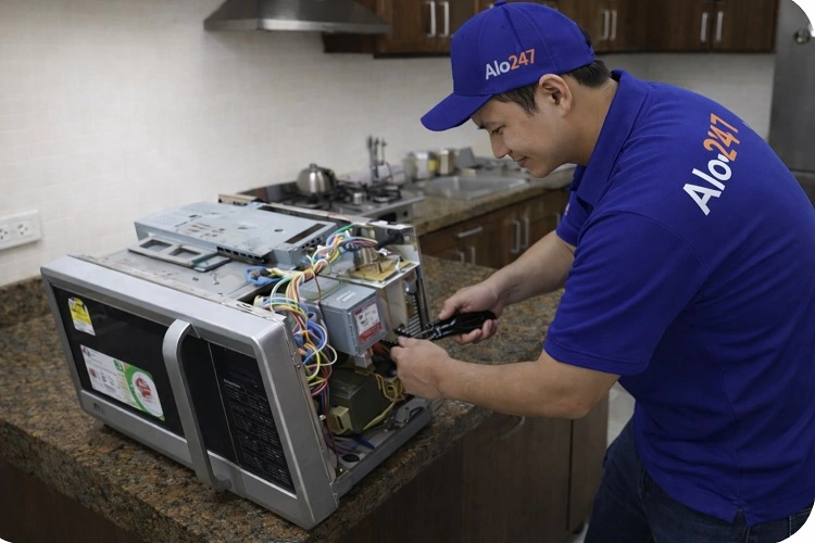 Thợ Alo247 sửa lò vi sóng tại Long Biên