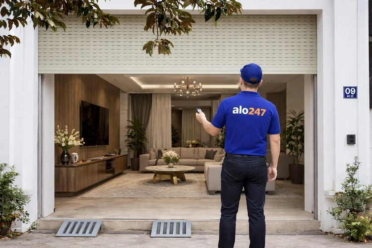 Thợ alo247 cài đặt lại remote cửa cuốn