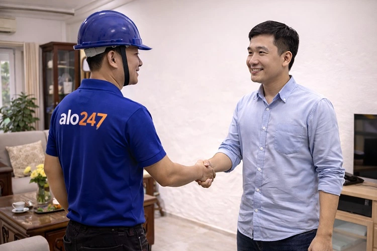 Thợ alo247 ký bảo hành dịch vụ