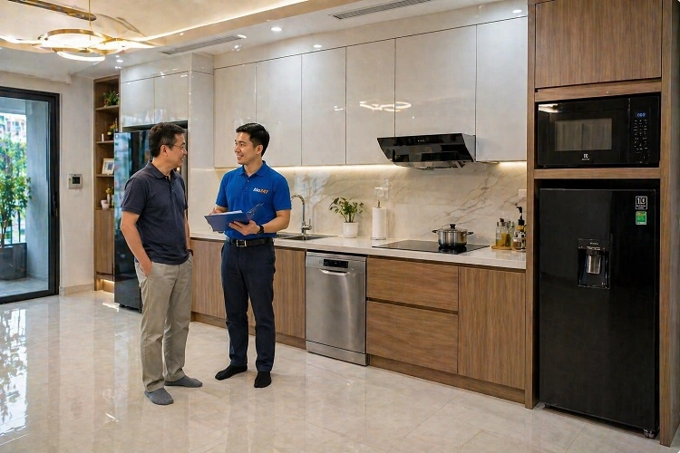 Thợ alo247 ký bảo hành máy rửa bát sau khi sửa chữa