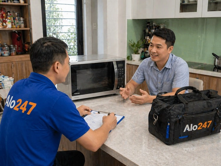 Thợ alo247 ký bảo hành sau sửa chữa