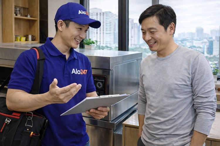 Thợ alo247 ký bảo hành sửa chữa lò nướng công nghiệp