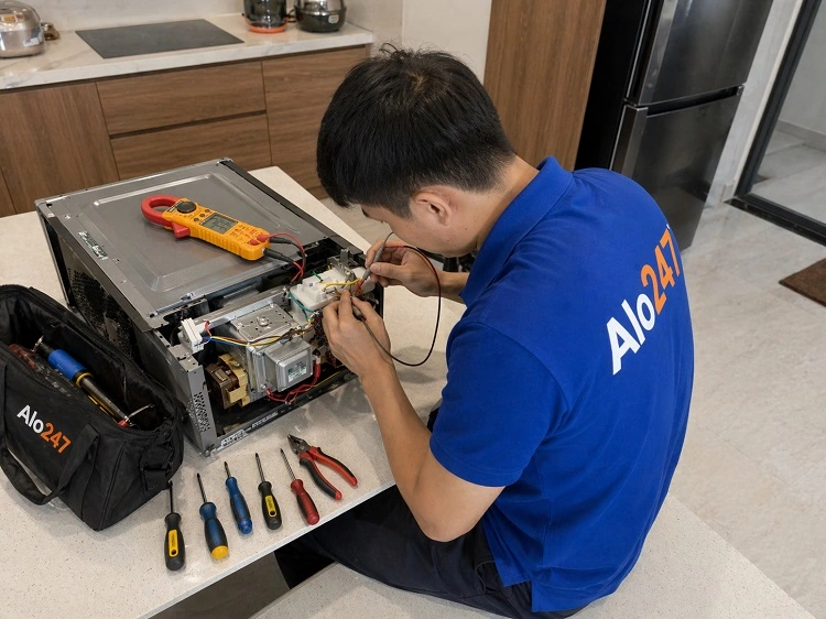 Thợ alo247 sửa lò vi sóng Sanyo