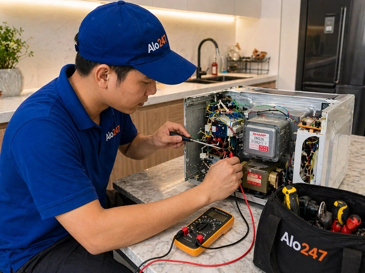 Thợ alo247 sửa lò vi sóng sharp