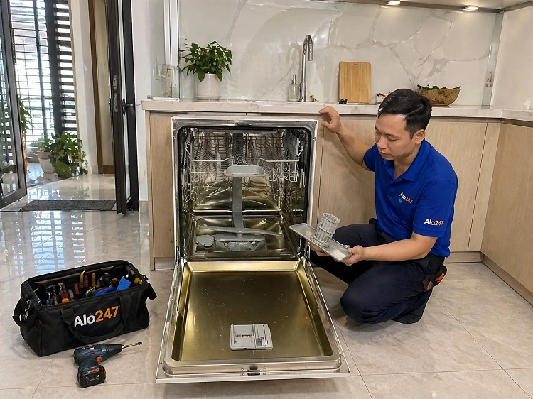 Thợ alo247 sửa máy rửa bát tại Thanh Xuân