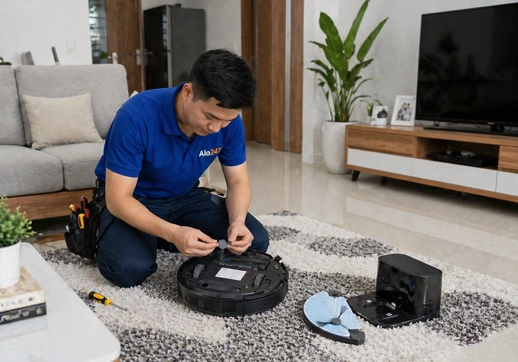 Thợ alo247 sửa robot hút bụi medion