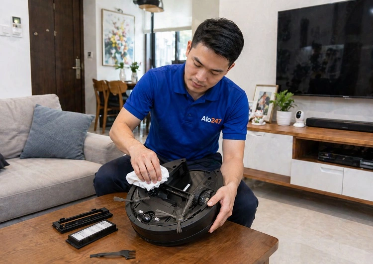Thợ alo247 vệ sinh robot hút bụi  Samsung