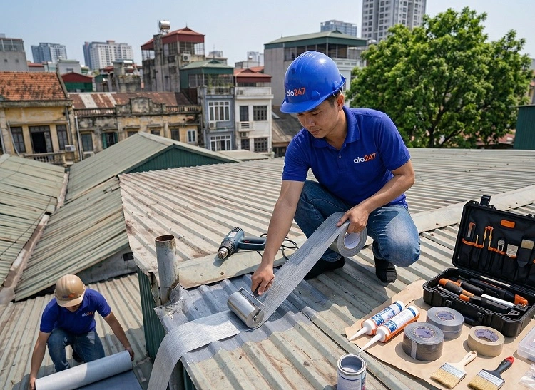 Thợ chống thấm dột mái tôn tại Đông Anh