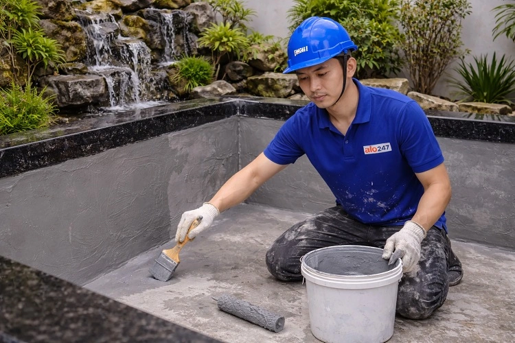 Thợ xử lý chống thấm bể cá cảnh
