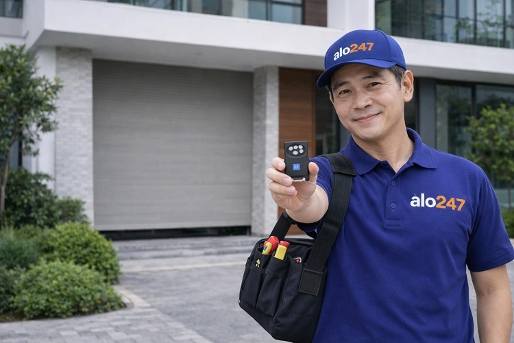 Thợ làm điều khiển cửa cuốn