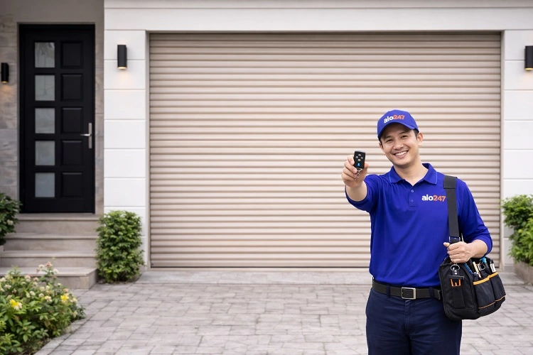 Thợ làm điều khiển cửa cuốn
