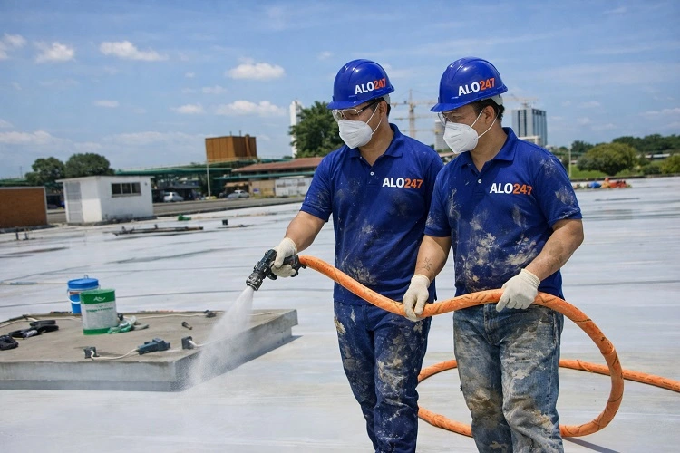 Thợ alo247 phun sơn chống thấm tại chung cư ở Đại Mỗ