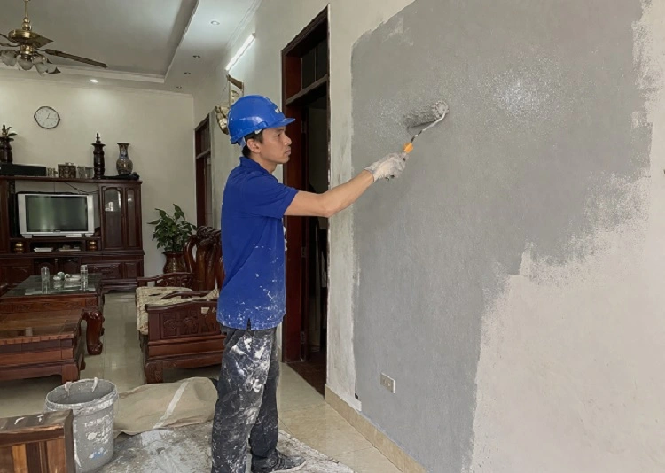 Thợ sơn chống thấm tường phòng khách
