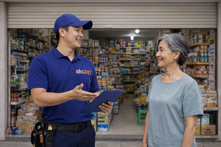 Thợ sửa cửa cuốn bàn giao sau sửa chữa