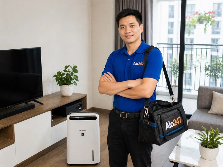 Thợ sửa máy hút ẩm Sharp của alo247
