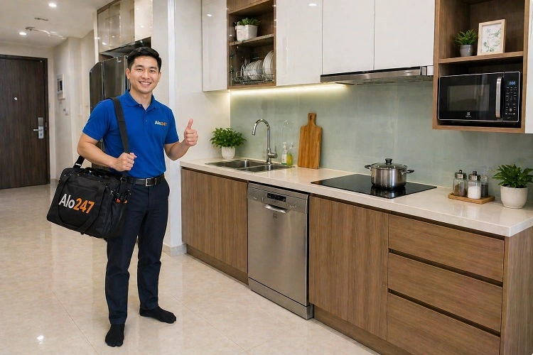 Thợ sửa máy rửa bát của alo247