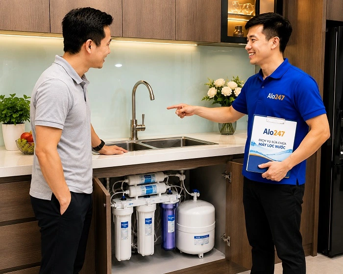 Thợ alo247 bàn giao và Trao đổi bảo hành dịch vụ