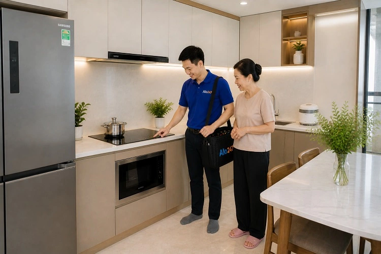 Thợ alo247 hướng dẫn và bàn giao sau khi hoàn thành công việc