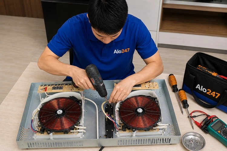 Thợ alo247 sửa bếp từ Panasonic tại Hà Nội